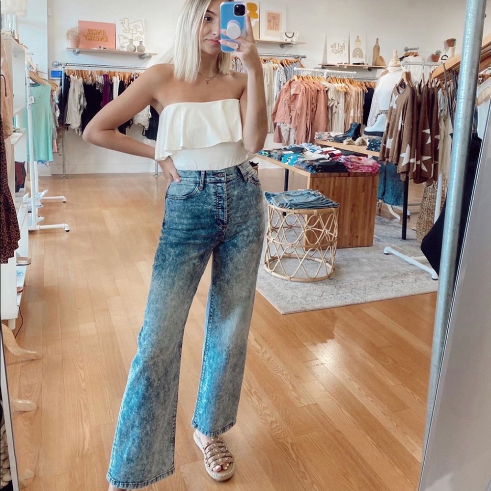 High Rise Wide Leg Jeans